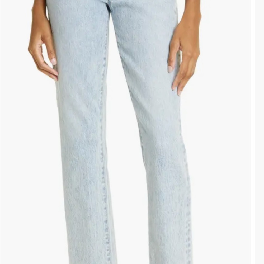 Veronica Beard Light Blue Straight Leg Jeans
